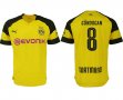 2018-2019 Dortmund thailand version #8 GUNDOGAN yellow soccer jersey home