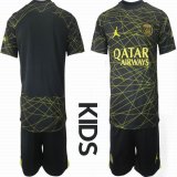 2023 Paris Saint-Germain club black kid soccer jerseys Third away