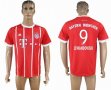 2017-2018 Bayern Munich Thailand version #9 LEWANDOWSKI red soccer uniforms home