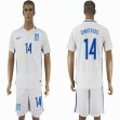 2016-2017 Greece team DIMITRIOS #14 white soccer jersey home
