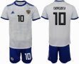 2018 World Cup Russia team #10 DZAGPEV whtie blue soccer jersey away