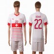 2016 Switzerland Team SCHAR #22 white soccer jerseys away