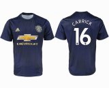 2018-2019 Manchester united thailand version #16 CARRICK blue soccer jersey away