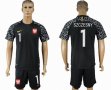2018 World cup Poland #1 SZCZESNY black goalkeeper soccer jersey