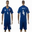 2015-2016 Slovakia team DURICA #4 soccer jersey blue away