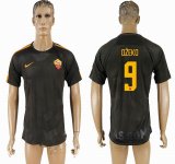 2017-2018 Rome Thailand version #9 DZEKO black soccer jersey away