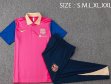2024-2025 Barcelona club Polo pink black soccer uniforms with long shorts C1087