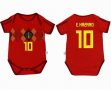 2018 World cup Belgium #10 E.HAZARD red soccer baby clothes home