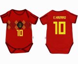 2018 World cup Belgium #10 E.HAZARD red soccer baby clothes home