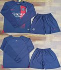 2023-2024 Paris Saint-Germain club blue long sleeves soccer jerseys home