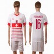 2016 Switzerland Team FERNANDES #16 white soccer jerseys away