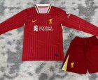 2024-2025 Liverpool club red long sleeves soccer jerseys home