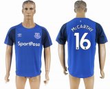 2017-2018 Everton FC thailand version #16 McCARTHY blue soccer jersey home