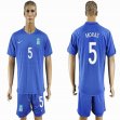 2016-2017 Greece team MORAS #5 blue soccer jersey away