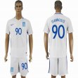 2016-2017 Greece team GIANNOULIS #90 white soccer jersey home