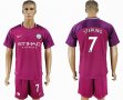 2017-2018 Manchester City #7 STERLING red soccer jerseys away