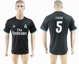 2017-2018 Real Madrid #5 ZIDANE thailand version black soccer jersey away