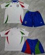 2024-2025 Italy Team white blue soccer jerseys away-QQ