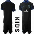 2022-2023 Atletico Madrid club black kid soccer jerseys away