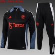 2024-2025 Manchester United club black red soccer uniforms with Long Trousers B904