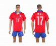 2014 Chile world cup MEDEL 7 red soccer jerseys home