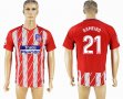 2017-2018 Atletico Madrid #21 GAMEIRO thailand version red white soccer jersey home