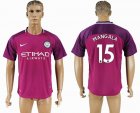 2017-2018 Manchester City #15 MANGALA thailand version purple soccer jersey away