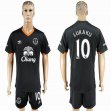 2016-2017 Everton FC club LUKAKU #10 black soccer jersey away