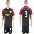 2016-2017 Manchester City Club SAGNA #3 black soccer jersey away