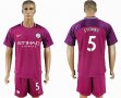 2017-2018 Manchester City #5 STONES red soccer jerseys away