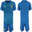 2018 World Cup Belgium blue goalkeeper soccer jersey