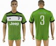 2017-23018 Juventus club #3 CHIELLINI thailand version green soccer jerseys away