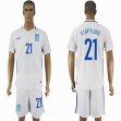 2016-2017 Greece team STAFYLIDIS #21 white soccer jersey home
