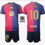 2024-2025 Barcelona club #10 MESSI red blue soccer jerseys home