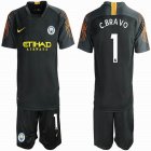 2018-2019 Manchester City FC #1 C.BRAVO black goalkeeper soccer jerseys