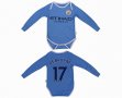 2017-2018 Manchester city #DE BRUYNE blue long sleeve baby clothes home