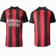 2020-2021 AC Milan club thailand version red black soccer jersey home