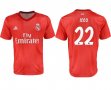 2018-2019 Real Madrid second thailand version #22 ISCO red soccer jerseys away