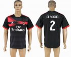 2017-2018 AC milan Thailand version #2 DE SCIGLIO black soccer jersey away