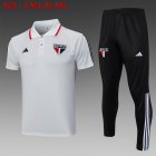 2023-2024 Sao Paulo club light gray black Soccer uniforms with Long Trousers -C1031