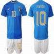 2022 World Cup Italy team #10 INSIGNE blue soccer jersey home-HQ