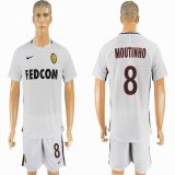 2016-2017 Monaco club MOUTINHO #8 white soccer jerseys away