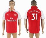 2017-20178 Arsenal Thailand version #31 KOLASINAC red soccer jersey home