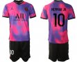2021-2022 Paris Saint-Germain club #10 NEYMAR JR thailand version pink soccer jerseys away