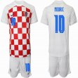 2022 World Cup Croatia team #10 MODRIC red white soccer jersey home