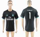 2017-2018 Real Madrid thailand version #1 ICASILLAS black soccer jersey away