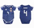2018 World cup Japan #4 HONDA blue soccer baby clothes home