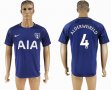 2017-2018 Tottenham Hotspur #4 ALDERWEIRELD thailand version blue soccer jersey away