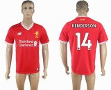 2017-2018 Liverpool Thailand version #14 HENDERSON red soccer jersey home