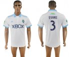 20178-2018 Seattle Sounders club #3 EVANS Thailand version white soccer jersey away